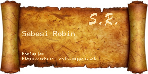 Sebesi Robin névjegykártya